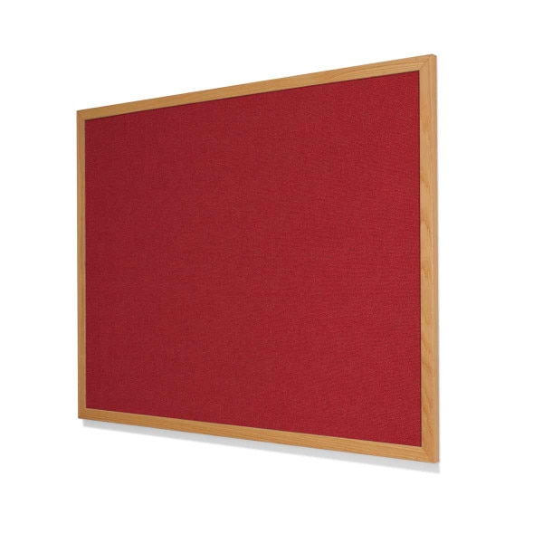 Guilford of Maine FR701 Cardinal Cork Board with Narrow Red Oak Frame